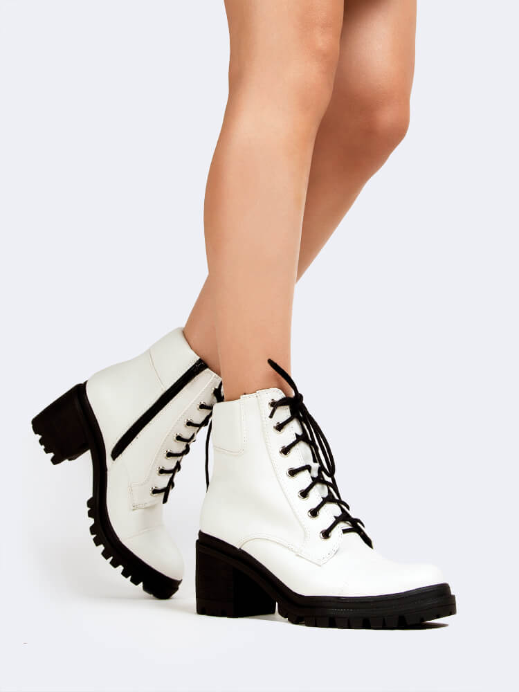 Zip-Up Chunky Heel Fashion Ankle Boots