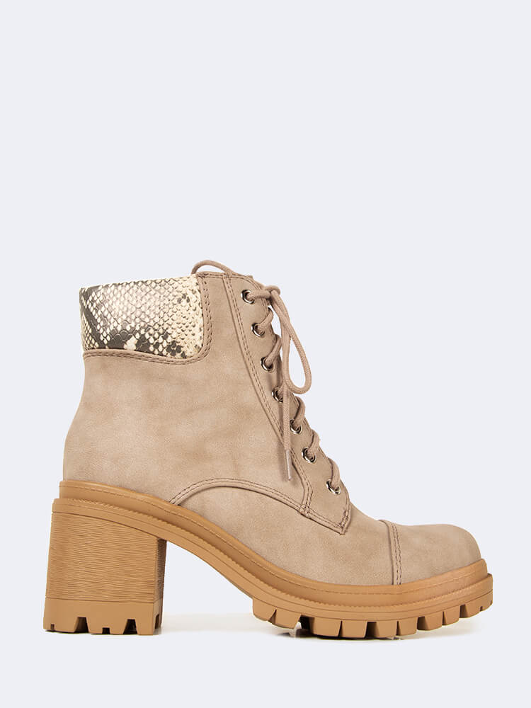 Zip-Up Chunky Heel Ankle Boots