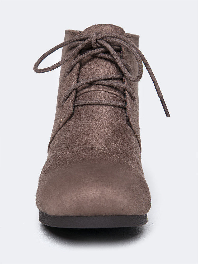 Oxford Wedge Lace-Up Bootie
