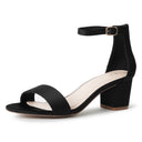 Daisy Sandal | Black Satin