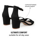 Daisy Sandal | Black Satin