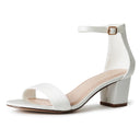 Daisy Sandal | White Satin