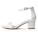 Daisy Sandal | White Satin