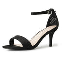 Dove Stiletto | Black Satin