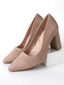 Jolie Heel | Beige Suede