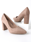 Jolie Heel | Beige Suede