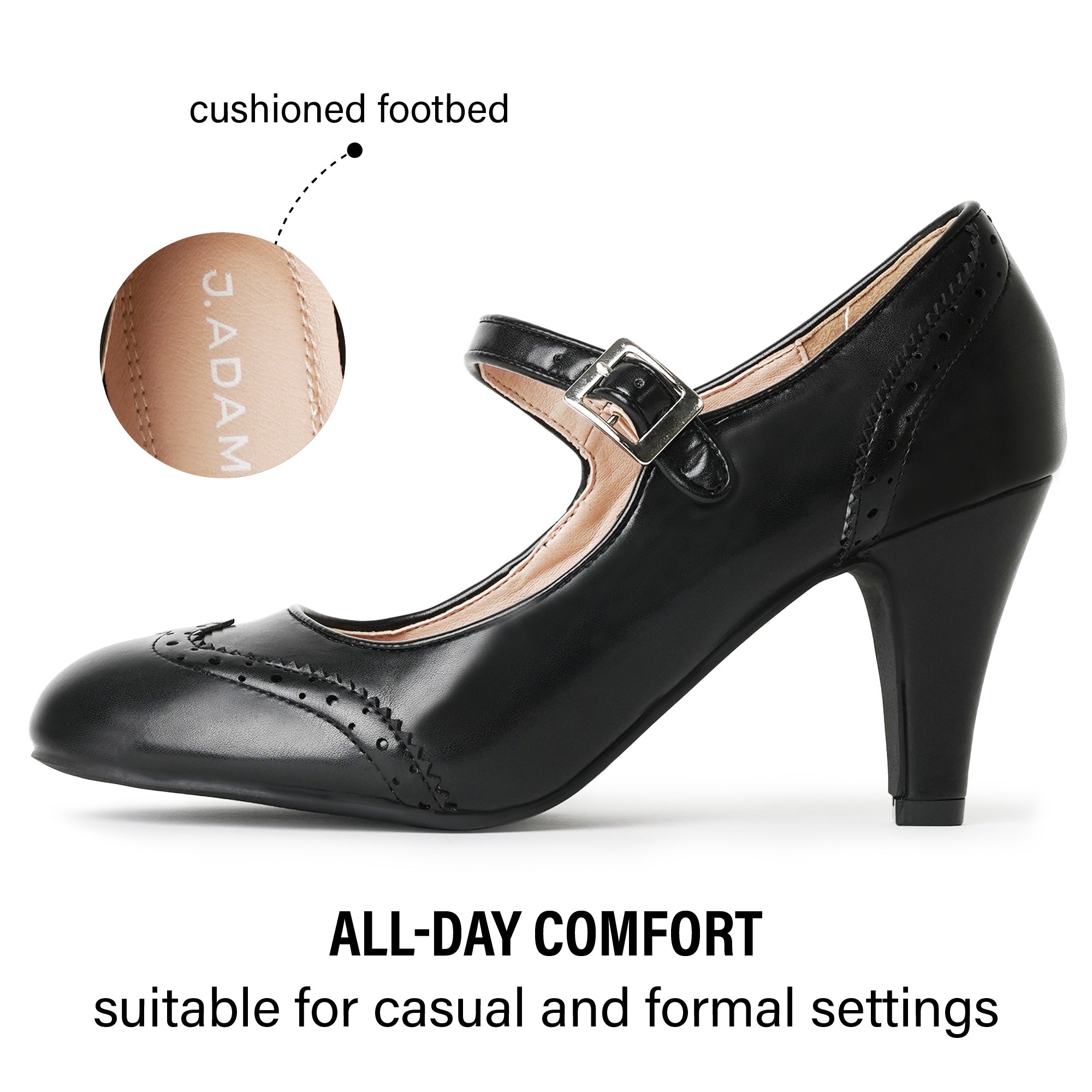 Round Toe Oxford Heel