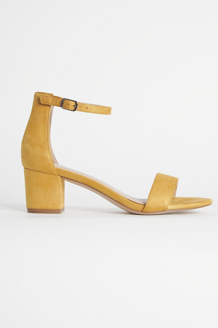 Lib Peep Toe Block Chunky Heels Ankle Buckle Gladiator Straps Slippers  Sandals - Yellow in Sexy Heels & Platforms - $65.63
