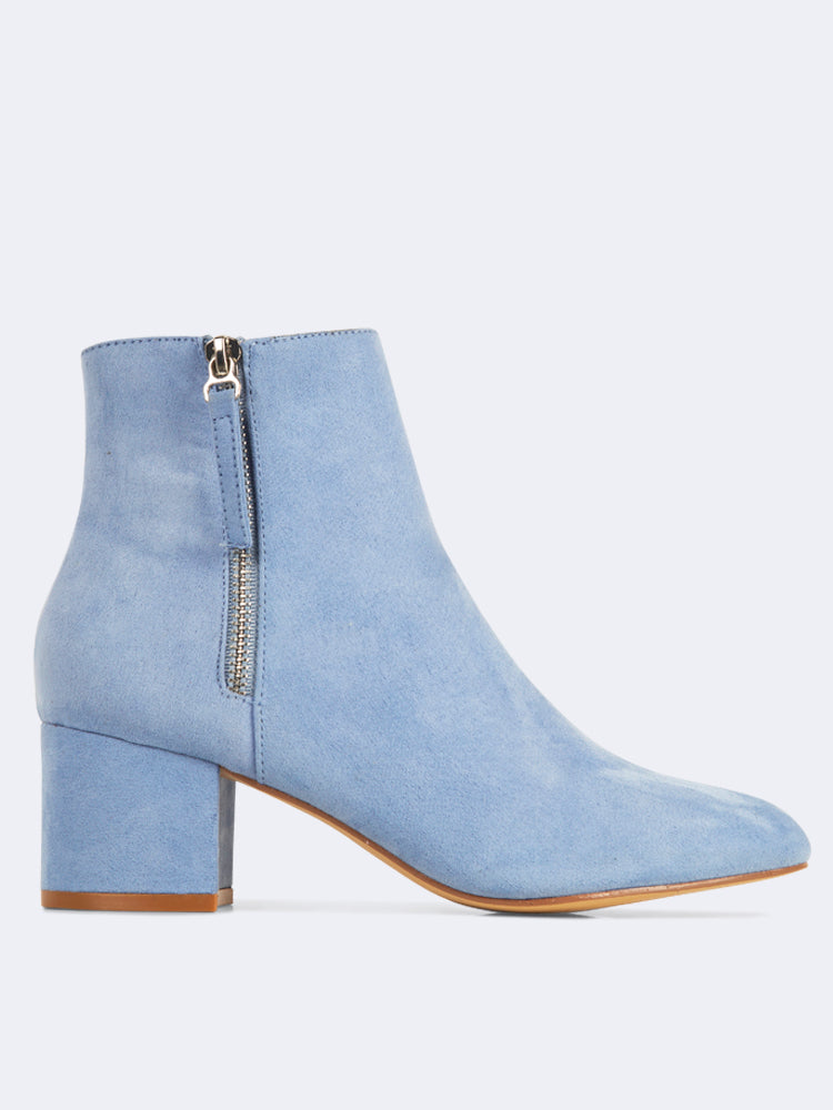 Pointed Toe Zip Ankle Boots