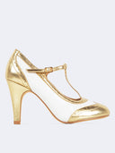 Tango Pump | Gold  White