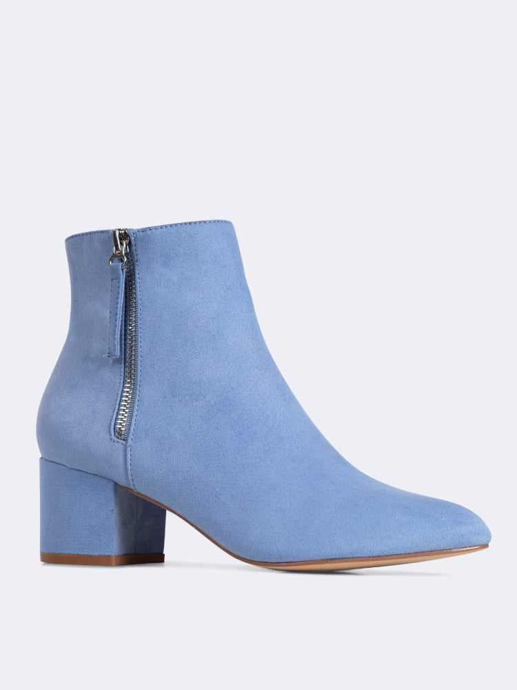 Pointed Toe Zip Ankle Boots