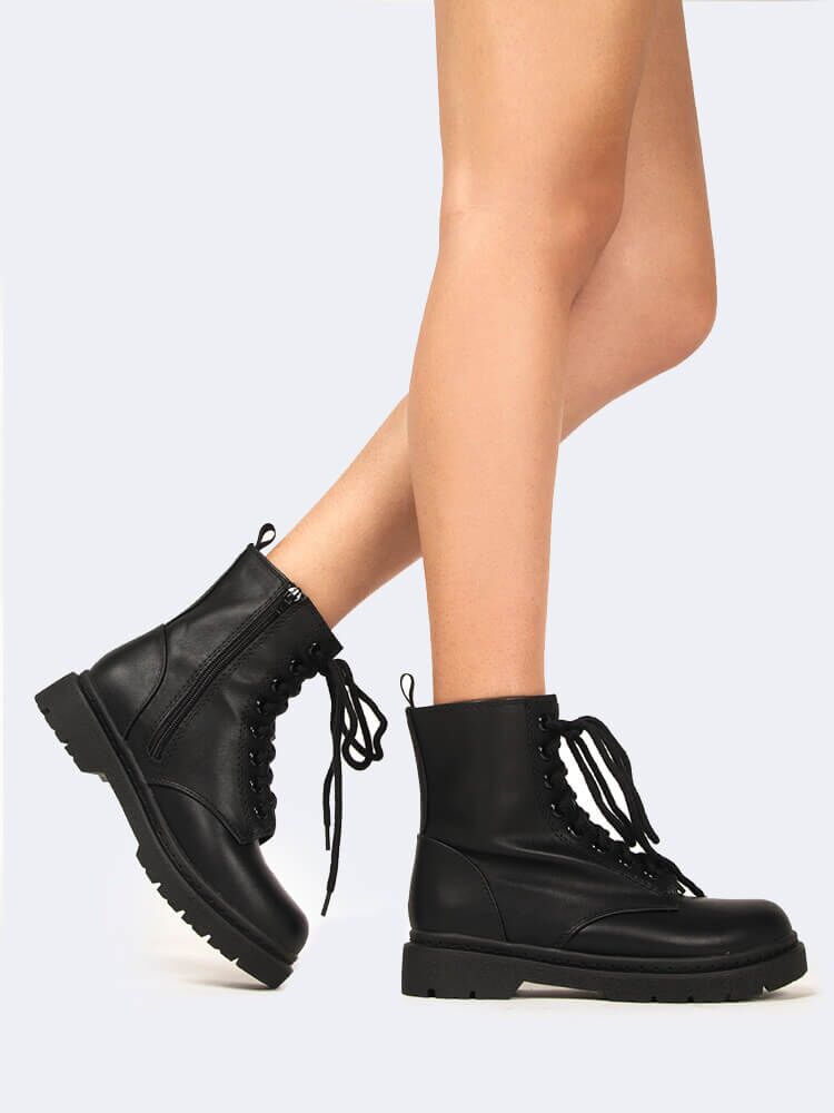 Lace Up Combat Boot