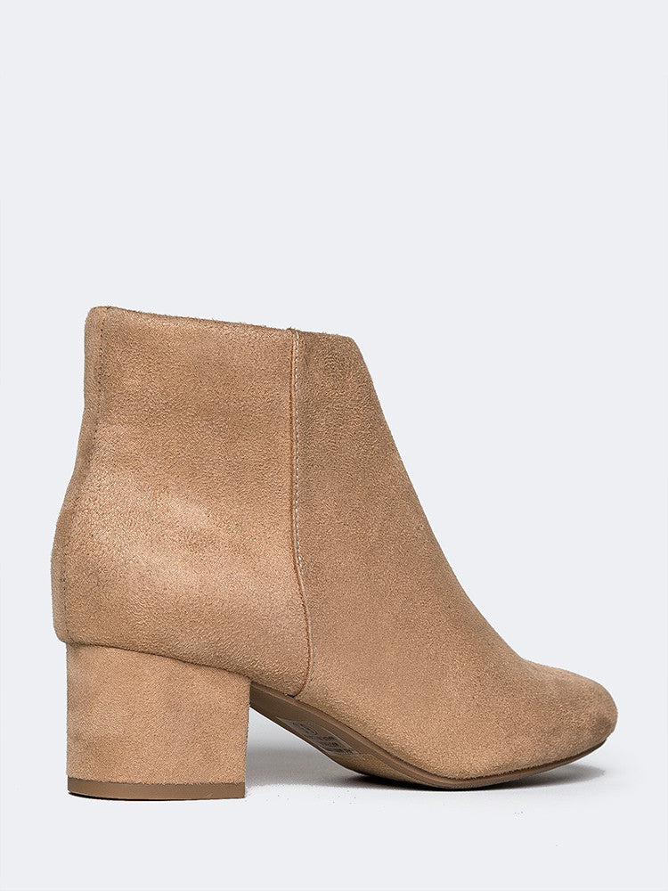 Round Toe Zip Ankle Boots