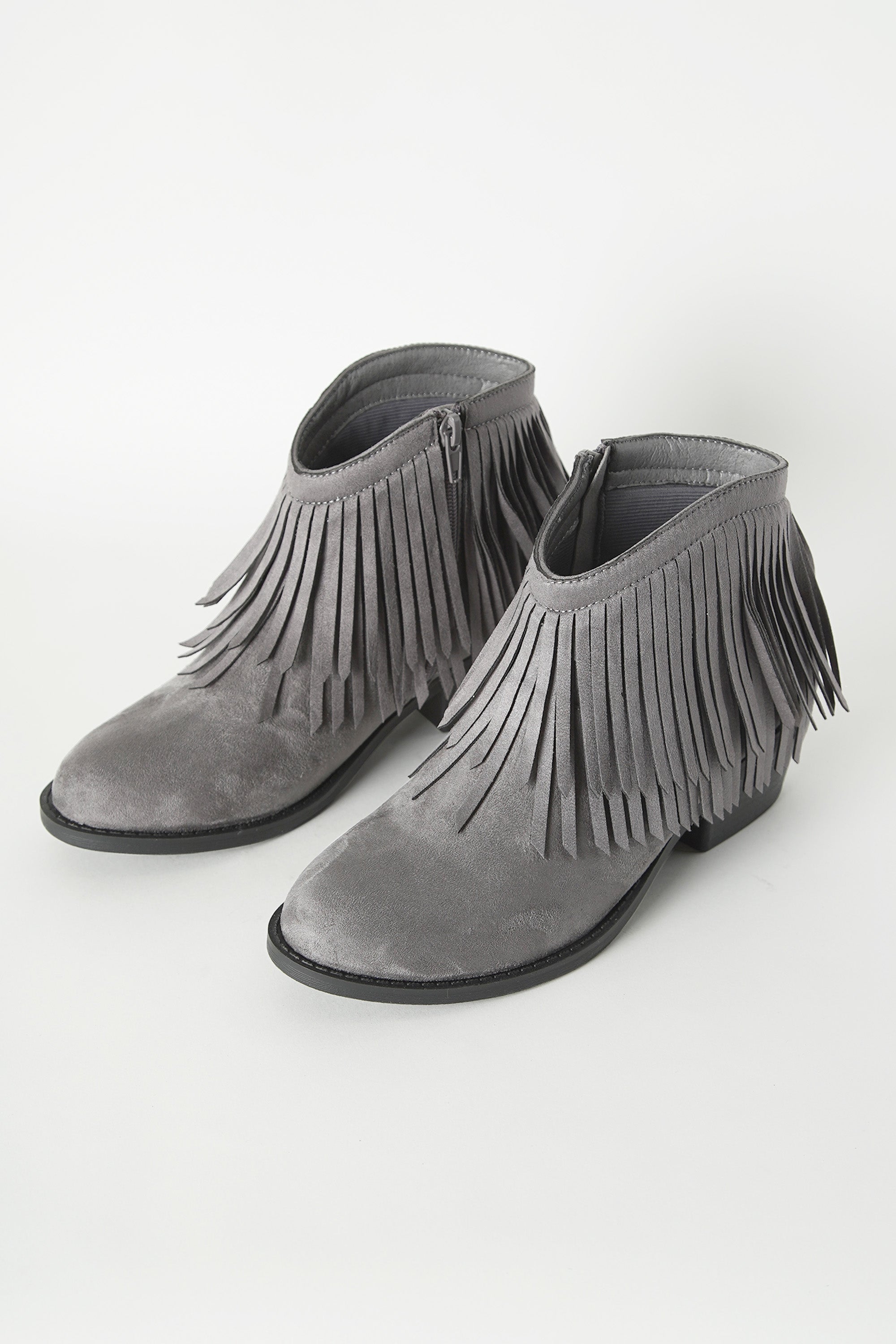 Western Fringe Ankle Boots