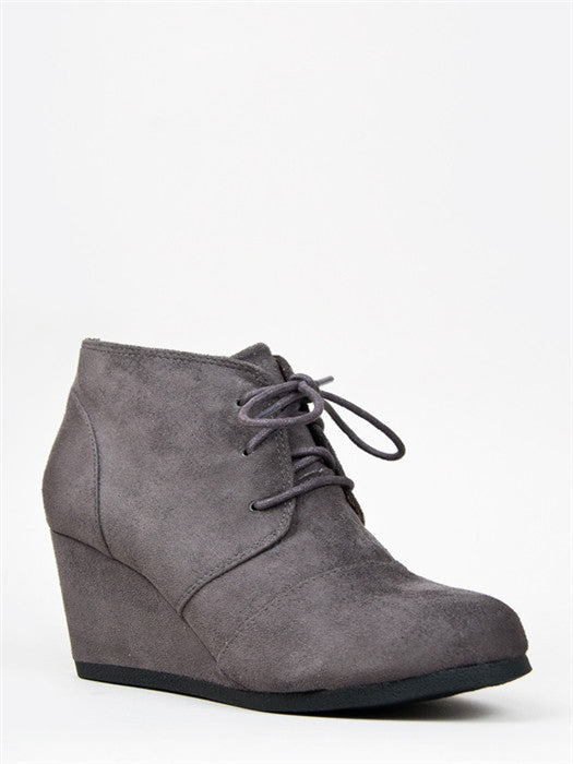 Oxford Wedge Lace-Up Bootie